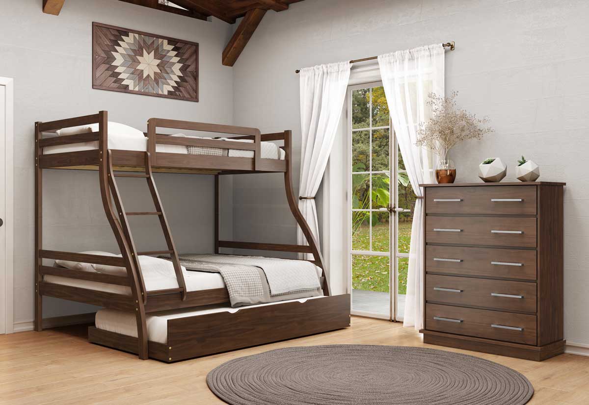 Bunked Bed con cama auxiliar